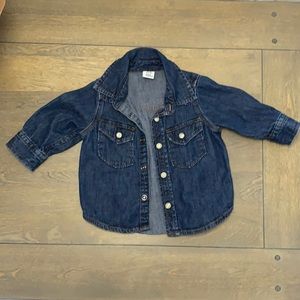 Baby Gap- baby boy blue denim shirt size 3-6 mos